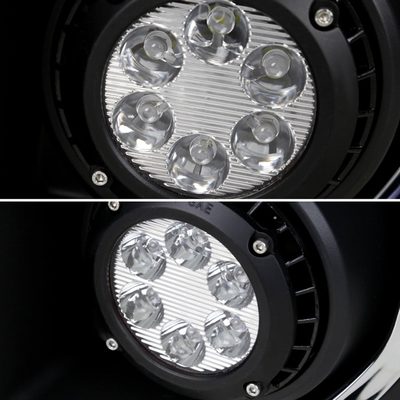 2015-2018 GMC Sierra 2500HD/3500HD 6-LED Fog Lights Kit Chrome/Clear Lens