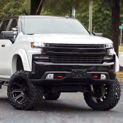 2019-2022 Chevy Silverado 1500 LED Fog Lights Kit Chrome Housing/Clear Lens