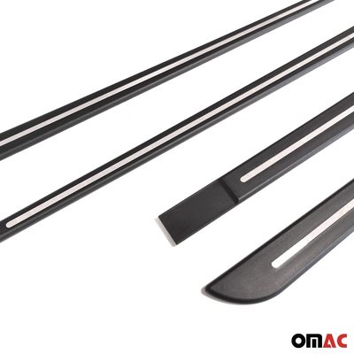 Infiniti Side Door Molding Trim Skirt Garnish Stainless Steel Silver 4 Pcs