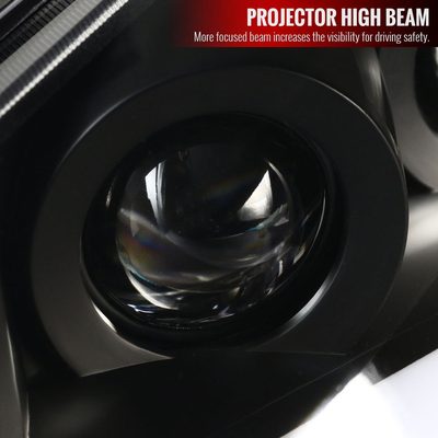 2010-2012 Hyundai Genesis Coupe Sequential LED Bar Projector Headlights Black