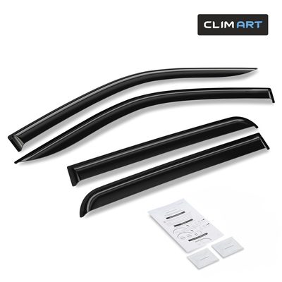 Clim Art Wind Deflectors for Ford F-150 SuperCrew / SVT Raptor 2009-2014 Dark
