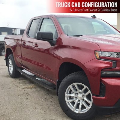 2019-2021 Chevy Silverado/GMC Sierra Double Cab 3" Steel Side Step Nerf Bars