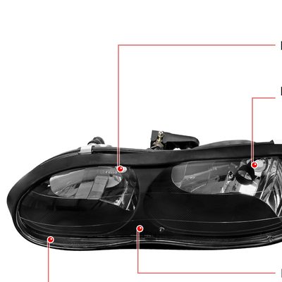 1998-2002 Chevy Camaro Factory Style Headlights Matte Black/Clear Lens