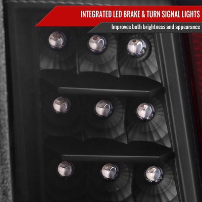 2016-2022 Toyota Tacoma LED Bar Tail Lights Matte Black Housing/Clear Lens
