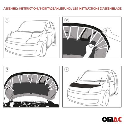 2004-2010 BMW X3 E83 Car Bonnet Mask Hood Bra Half Carbon