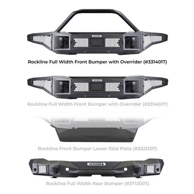 Defensa Delantera Rockline Winch-Ready Full Width With Overrider para Bronco Full Size 21-26