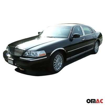 1998-2011 Lincoln Town Car Stainless Rocker Panel Trim 8 Pcs