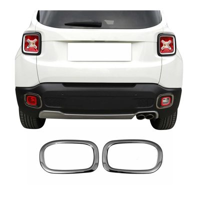 2015-2018 Jeep Renegade Rear Reflector Lamp Rim Frame Dark Steel 2 Pcs