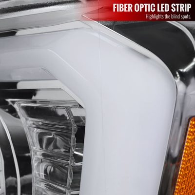 2007-2013 Chevy Avalanche/ 07-2014 Tahoe Suburban LED C-Bar Headlights Chrome