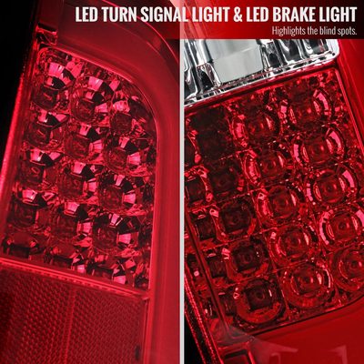 2014-2021 Toyota Tundra Sequential LED Tail Lights Chrome/Red Clear Lens
