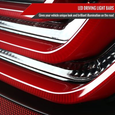 2004-2007 BMW E60 5 Series Sedan LED Tail Lights Jet Black/Clear Lens