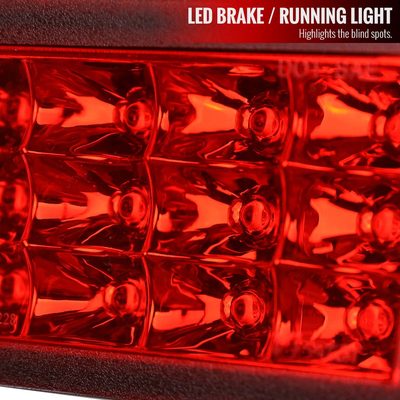 2011-2021 Subaru Impreza WRX STI F1 Style LED 3rd Brake Light Chrome/Red Lens