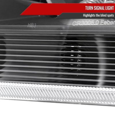 2005-2010 Chrysler 300 Factory Style Headlights Matte Black/Clear Lens