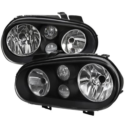 1999-2006 VW Golf Mk4 GTI/R32 Cabrio V2 Factory Headlights Matt Black