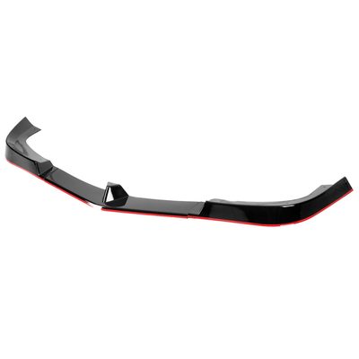 2012-2014 Mercedes W204 C Class Glossy Black/Red Front Bumper Lip Splitter Kit