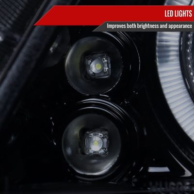 2005-2010 Scion tC Dual Halo Projector Headlights Glossy Black/Smoke Lens