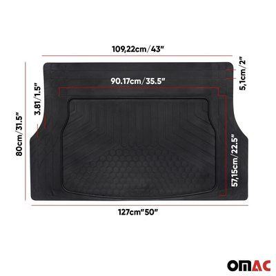 Porsche Cayenne Universal Cargo Mats Liner All Weather Black Rubber