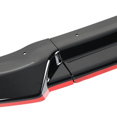 2017-2021 Honda Civic Si Glossy Black/Red Trim 3Pcs Front Bumper Lip Kit