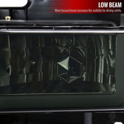 1988-1998 Chevy C10/Tahoe/Sierra/Yukon/Suburban LED Headlights Chrome Smoke