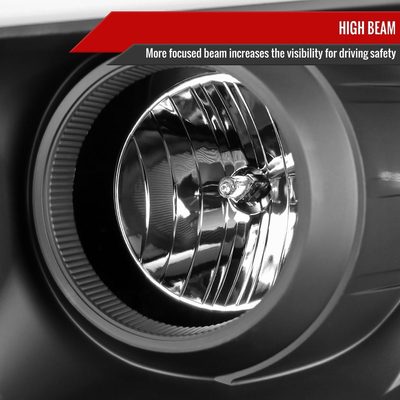 2006-2008 Dodge RAM 1500/ 06-2009 2500 3500 LED CBar Projector Headlights Black