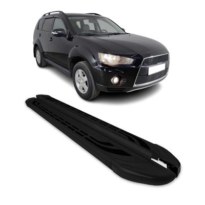2007-2013 Mitsubishi Outlander Running Boards Side Steps Black