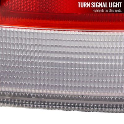 1996-1998 Honda Civic Sedan Tail Lights w/ Bulbs Chrome/Red Clear Lens