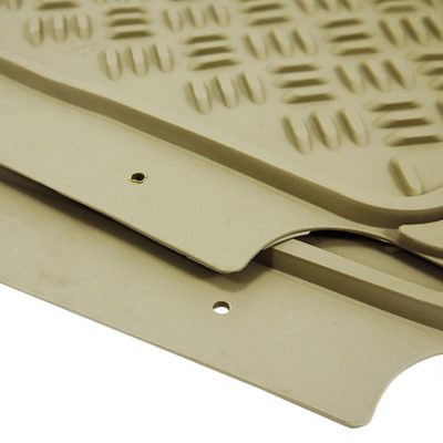 Universal fit Rubber NonSlip Car Floor Mats Liner All Weather 4Pcs Beige
