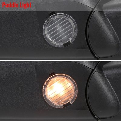 2007-2014 Ford F150 Black Heated Side Mirror &Amber Signal Puddle Light Driver