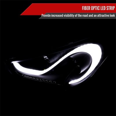 2012-2017 Hyundai Veloster LED Bar Projector Headlight Signal Lights Black