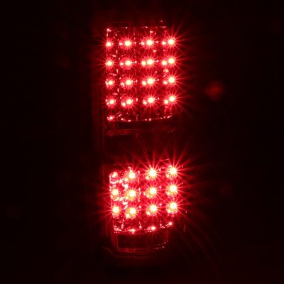 2009-2014 Ford F-150 LED Tail Lights Chrome Housing/Red Lens