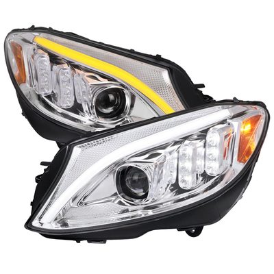 2015-2018 Mercedes-Benz C-Class W205 Full LED Headlights Signal Chrome