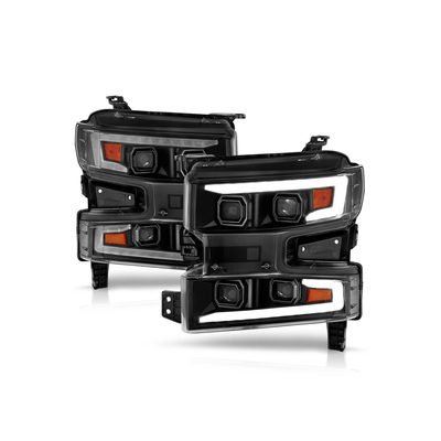 Anzo Black Sequential Signal DRL Projector Headlights 111566