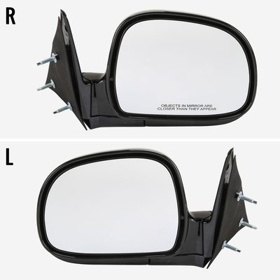 1994-1998 Chevy S10/ 94-1998 GMC S15 Glossy Black Manual Side Mirror Passenger