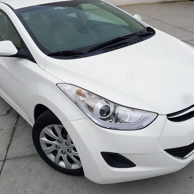 2011-2013 Hyundai Elantra LED Bar Projector Headlights Chrome/Clear Lens