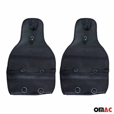 Buick Antiperspirant Front Seat Cover Pads Black Dark Blue 2 Pcs
