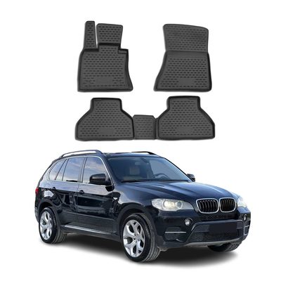 2007-2013 BMW X5 E70 Floor Mats Liners Full Set All Weather Black