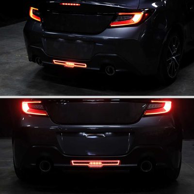 For Toyota GR86 / Subaru BRZ 2022-2024 Rear Bumper Full LED 4th Reverse Tail Brake Light Matte Black Housing Clear Lens