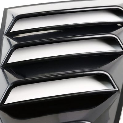 2015-2018 Ford Mustang Black ABS Quarter Side Window Louvers Vent