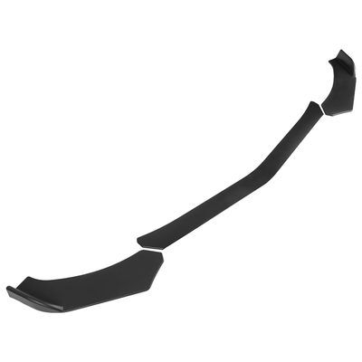 Universal Matte Black Polypropylene 3Pcs Bumper Lip Body Kit Splitter Spoiler