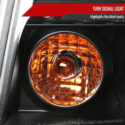2002-2006 Cadillac Escalade Dual Halo Projector Headlights SMD LED Light Black