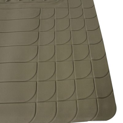 Universal fit Rubber Car Floor Mats Trunk Cargo Liner All Weather 4Pcs Beige