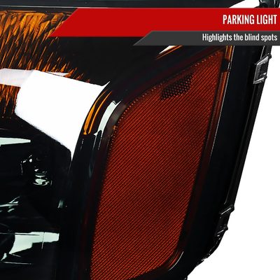 2004-2015 Nissan Titan/04-2007 Armada Factory Headlights Amber Reflectors Smoke