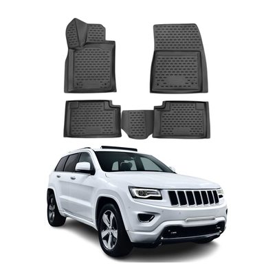 2013-2015 Jeep Grand Cherokee Floor Mats Liners Full Set All Weather Black