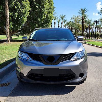 2017-2019 Nissan Rogue Sport Grille Overlay Gloss Black 1Pcs ABS Plastic