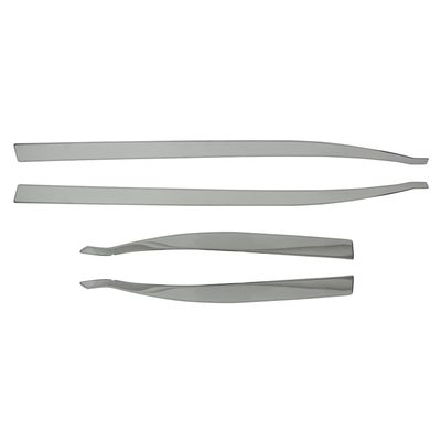 2019-2024 Jeep Renegade Side Door Molding Trim Skirt Garnish Steel Silver 4x