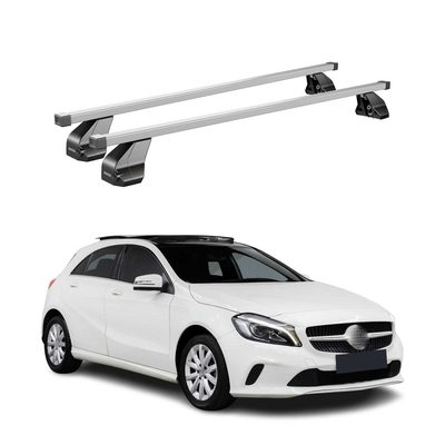2013-2018 Mercedes A Class W176 Hatchback Roof Rack Cross Bars Silver