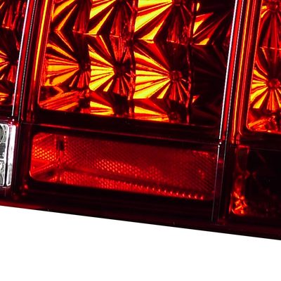 2005-2009 Ford Mustang Sequential LED Tail Lights Chrome Housing/Red Lens