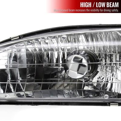 1998-2000 Toyota Corolla Factory Crystal Headlights Corner Lights&Bulbs Black