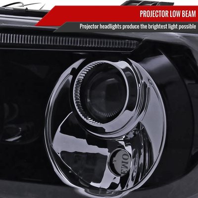 2007-2013 Toyota Tundra/ 08-2017 Sequoia Single Halo Projector Headlights Smoke