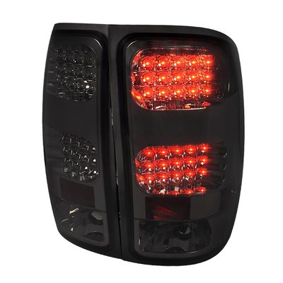 2007-2014 GMC Sierra LED Tail Lights Chrome Housing/Smoke Lens